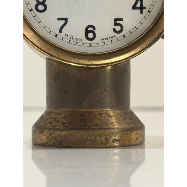 Traditional Vintage Imhof Swiss Brass Lantern Clock – 8 Day Mechanical For Sale - Image 3 of 9