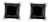 14K White Gold 4.00 Cttw Princess-Cut Treated Black Diamond Classic 4-Prong Stud Earrings with Screw Backs (Fancy Color-Enhanced, I2-I3 Clarity) For Sale