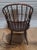 David T. Smith Sack Back Windsor Arm Chair Bench Made Black Crackle Finish Ohio For Sale - Image 4 of 7