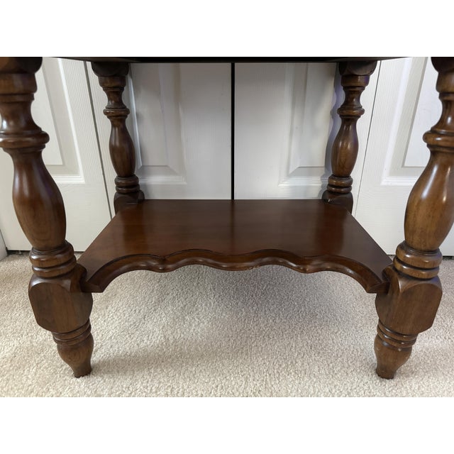 Vintage Early American Kent Coffey Carriage Trade Nightstand Cherry & Pecan "64" For Sale - Image 11 of 16