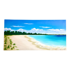 Modern Seascape, Turks & Caicos, Original Signed Art by Provo Local