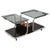 Space Age Chrome, Smoked Glass and Wood Bar Cart, 1970s For Sale - Image 15 of 15