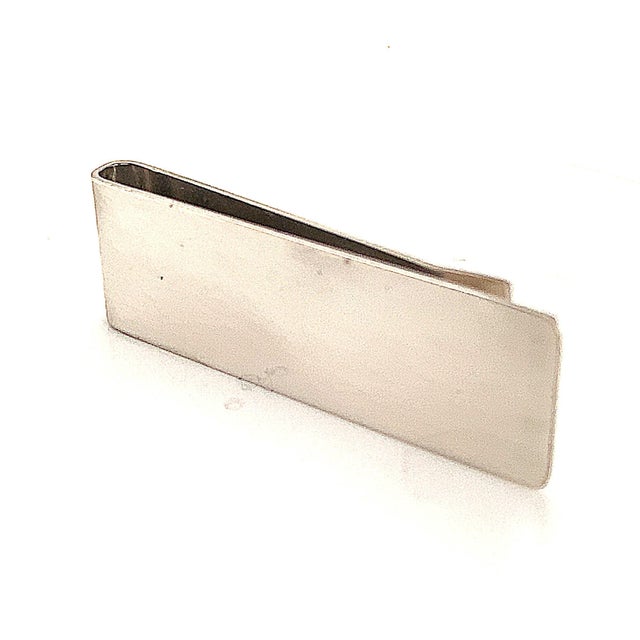 Metal 1990s Tiffany & Co Estate Sterling Silver Money Clip 13.88 Grams For Sale - Image 7 of 10
