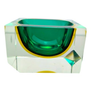 Sommerso Murano Ashtray by Flavio Poli and Alessandro Mandruzzato for Seguso Vetri d'Arte, Italy, 1960s For Sale
