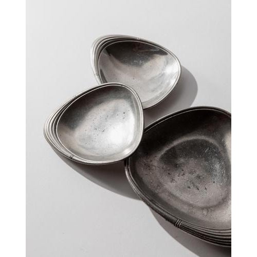 Vintage Pewter Bowls from Just Denmark, 1960s, Set of 3 For Sale - Image 9 of 11