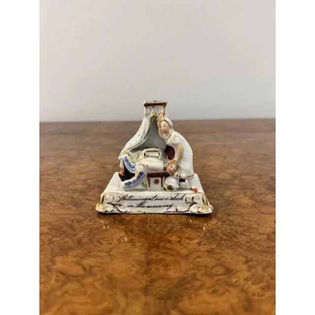 Unusual collection of three antique porcelain fairings. Each figure is named to the base.