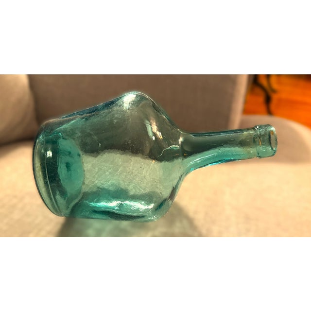 Early 20th Century Green Glass Demijohn Bottle For Sale - Image 9 of 9