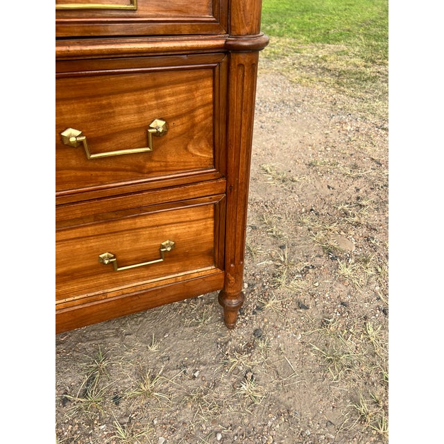 Wood French 19th Century Louis XVI Solid Walnut Chest of Drawers For Sale - Image 7 of 12