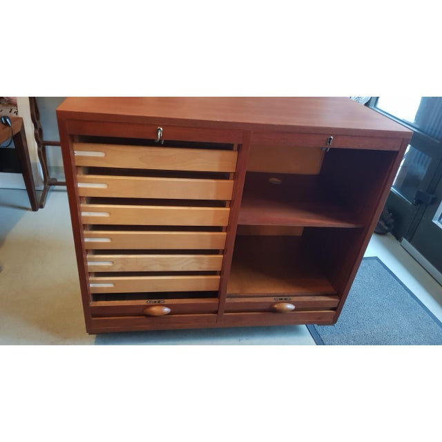 Danish Sideboard with Rolltüren in Teak from Dyrlund, 1960s For Sale - Image 5 of 8