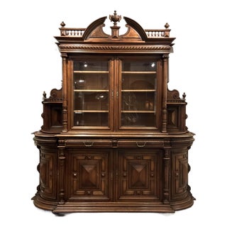 Monumental French Henri II Walnut Buffet À Deux Corps France, Circa 1880–1900 For Sale