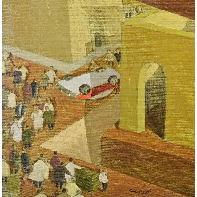 Oil on canvas realized by Alberto Gallerati (b. 1945) in 1970s. Hand signed. Very good condition. This piece is attributed...