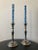 Victorian English Silver Plate Tall Candlesticks- A Pair For Sale - Image 3 of 12