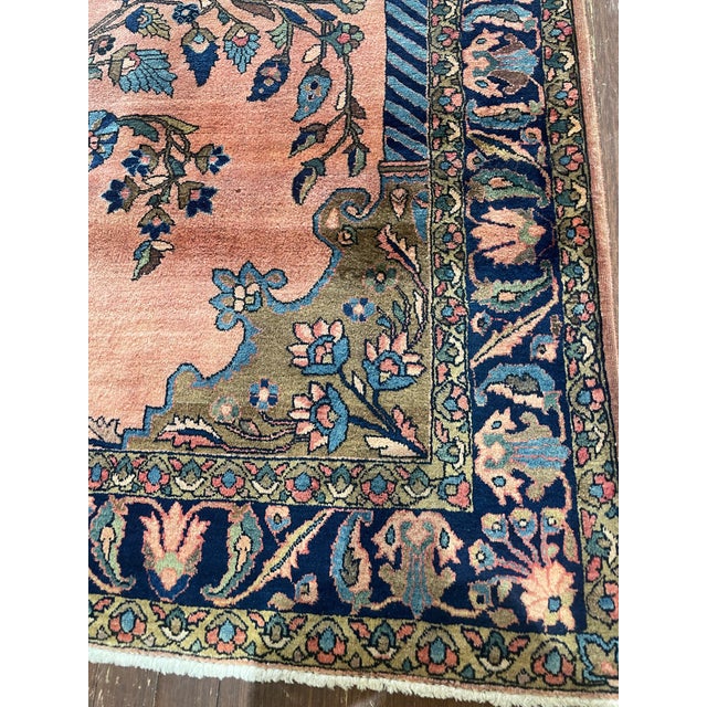 Early 20th Century Antique Persian Mohajeran Sarouk Tree of Life Rug For Sale - Image 5 of 7