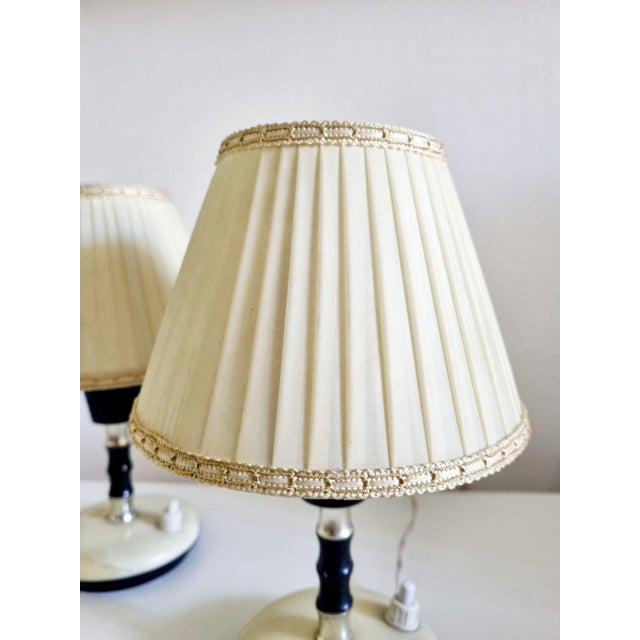 Black Mid-Century Modern Table Lamps attributed to Angelo Lelli, Italy, 1950s, Set of 2 For Sale - Image 8 of 13