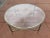 Chrome Manner of Maison Charles French Directoire Coffee Table Having Brass Mounts & Glass Inset Top For Sale - Image 8 of 13