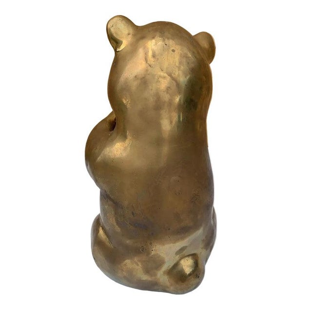 MCM Brass Panda Statue Figurine For Sale - Image 16 of 17