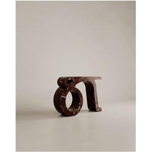 Contemporary Rosso Lepanto Marble Stone Prae Console by Esther Knopfler For Sale - Image 3 of 8