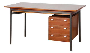 Vintage Wooden and Metal Desk, 1960s