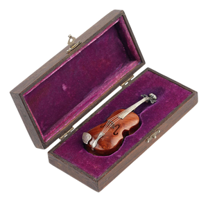 Miniature Silver Violin in Case, Europe, Early 20th Century