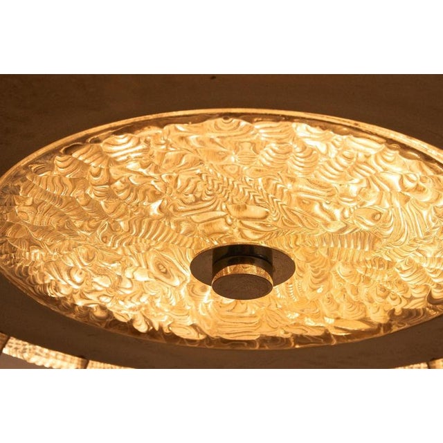 Vintage Three-Tier Glass Pendant Light by Rupert Nikoll, 1950 For Sale - Image 18 of 18