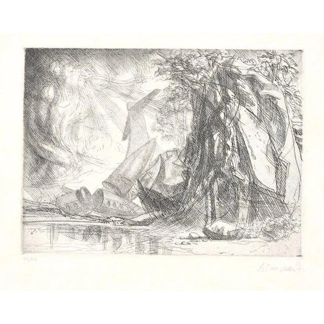 Redemption - Original Etching by R. Tommasi Ferroni - 1970s 1970s For Sale - Image 3 of 3