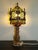 Vintage Moroccan Middle Eastern Turkish Jeweled Brass Table Lamp Marble Base For Sale - Image 10 of 16