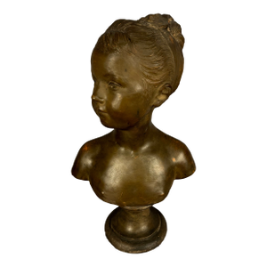 Early 20th Century Bust of Louise Brongniart in Terracotta After Jean Antoine Houdon