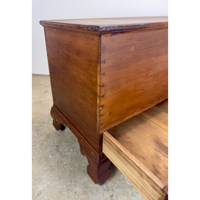 19th Century American Queen Anne Style Pine Blanket Chest Pennsylvania For Sale In New York - Image 6 of 12