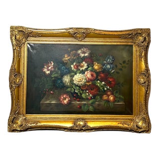 L. Van Hoven, Still Life, Oil on Canvas, Framed For Sale