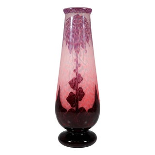 Large Art Deco Cameo Vase by Charles Schneider, France, 1920s For Sale