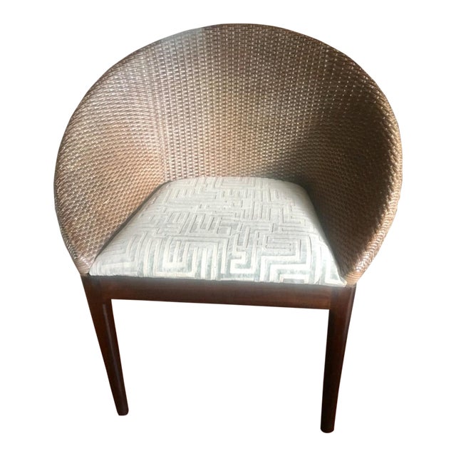 Mid Century Modern Wicker Chair Chairish