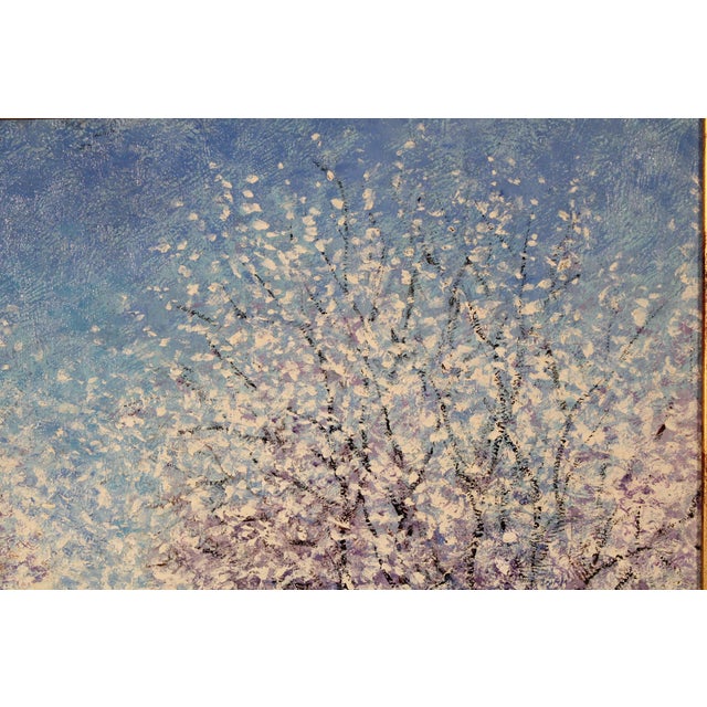 Wood Impressionist Painting by James Scoppettone (Born 1937) For Sale - Image 7 of 11
