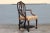 1950s Sheraton Style Heavily Carved Mahogany Armchair For Sale - Image 5 of 13