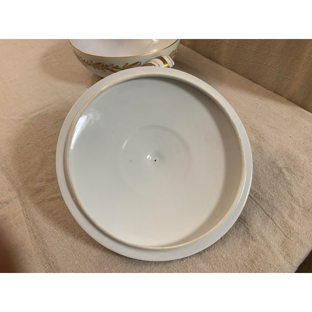 Off-white Mid 20th Century Japanese China Casserole Covered Dish Wheat Pattern For Sale - Image 8 of 12