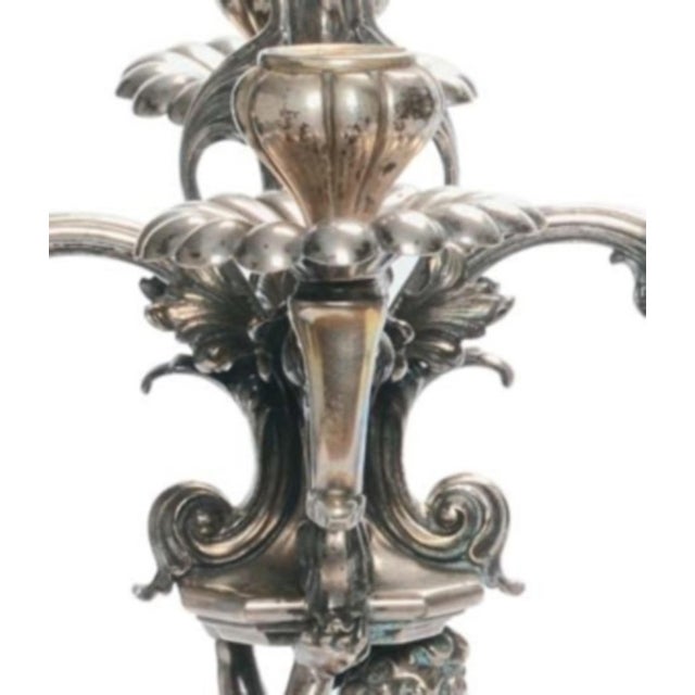French Antique Silver Candelabras of 1809 From France - a Pair For Sale - Image 3 of 7