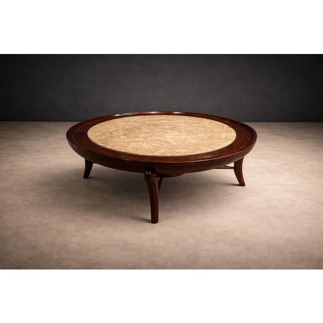 Maracanã Coffee Table in Rosewood & Travertine, Giuseppe Scapinelli, 1950s For Sale - Image 11 of 13