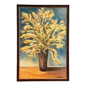 Large Oil Painting Flowers Vase Floral Still Life Original Framed by Donalee