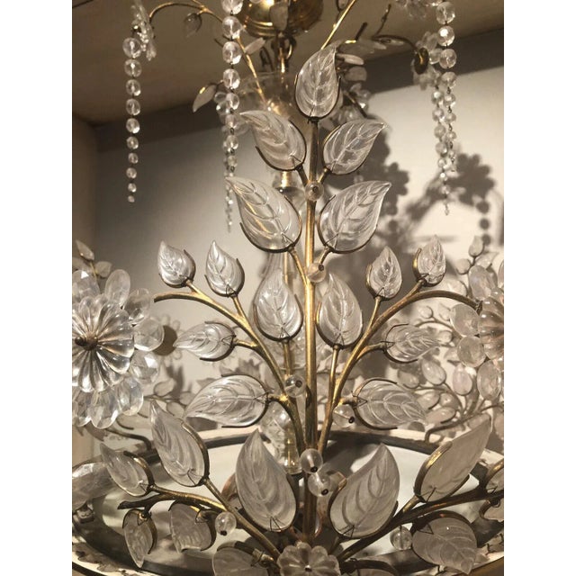 Maison Baguès Exceptional 1940's XL Hollywood Regency Cut Crystal Garden Chandelier - Hand Crafted Attrib. Maison Bagues For Sale - Image 4 of 13