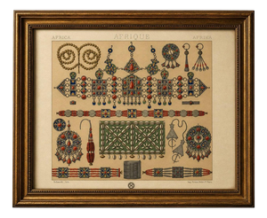 Racinet, Afrique: Kabyle Jewelry from Algeria, 1888, Lithograph