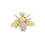Finely detailed vintage diamond bumble bee brooch, crafted in 14 karat yellow gold. Round brilliant cut diamonds total an...