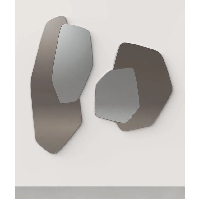 Set of 2 nori v1 and v2 wall mirrors by edizione limitata limited edition of 1000 pieces. Signed and numbered. Dimensions:...