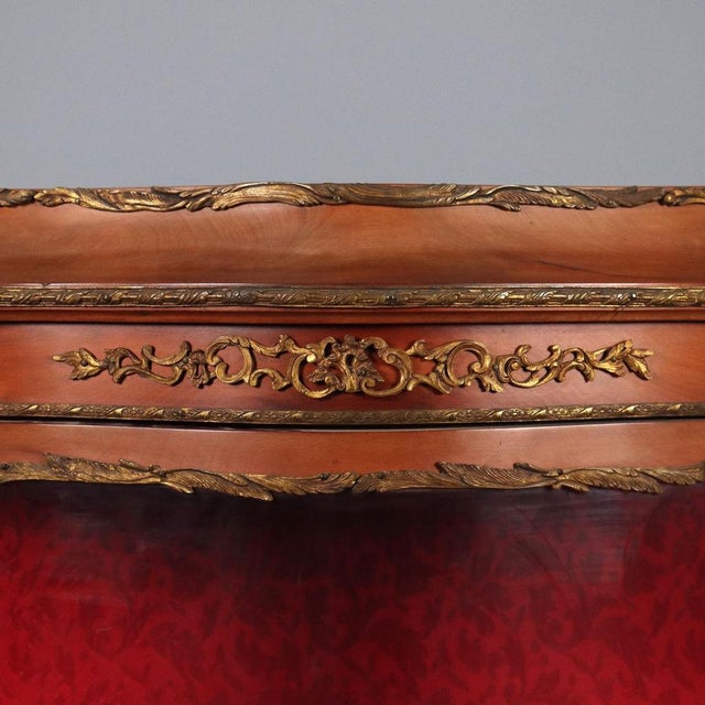 Baroque-Style Mahogany Display Cabinet For Sale - Image 5 of 12