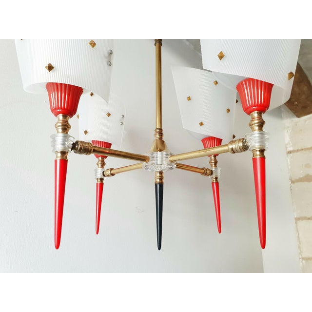 Very good overall condition. Brass and plastic. Adjustable candelabra (mounted on ball joints). Total height 55 cm. Length...