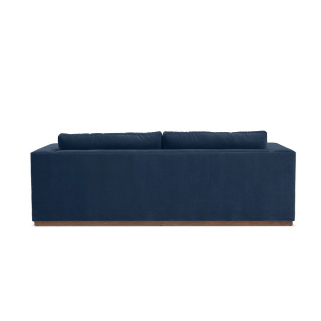 Casa Cosima Lincoln Sofa, Banks Denim Velvet For Sale - Image 4 of 5