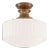 Thomas O'Brien for Visual Comfort Signature Milton Road Flush Mount in Hand-Rubbed Antique Brass With Ribbed White Glass For Sale