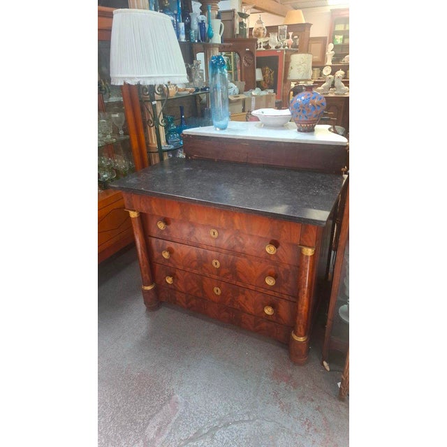 Antique Empire Mahogany Chest of Drawers, 1890 For Sale - Image 4 of 9