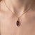 Contemporary Natural Marquise Cut Garnet Pendant Necklace – Bezel Set Gemstone Birthstone Pendant For Sale - Image 3 of 5