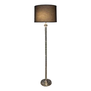 American 1930s Glass and Metal Floor Lamp