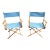 1960s Maple Folding Directors Camp Chair - A Pair With Original and New Textiles For Sale