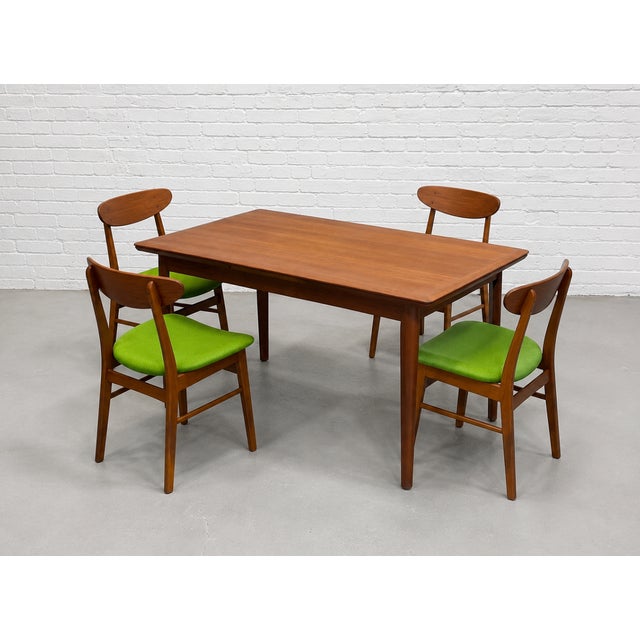 Danish Mid Century Modern Teak Dining Table, Hidden Leaves, C. 1960’s For Sale - Image 10 of 14
